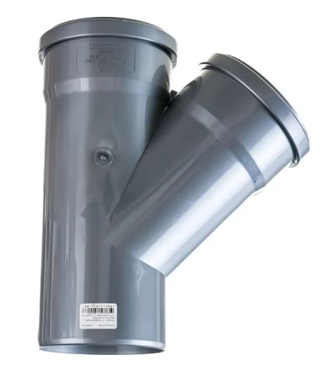 Тройник ПП D 110/110*45º Серый Lammin (20шт/упак)