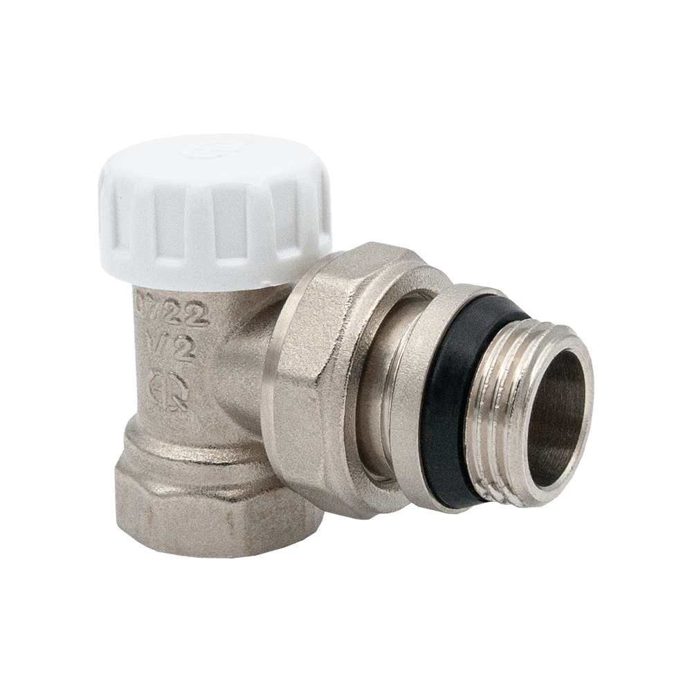 Клапан настроечный 1/2" угловой вн/нар AQUALINK с дополнительным уплотнением (10/100)