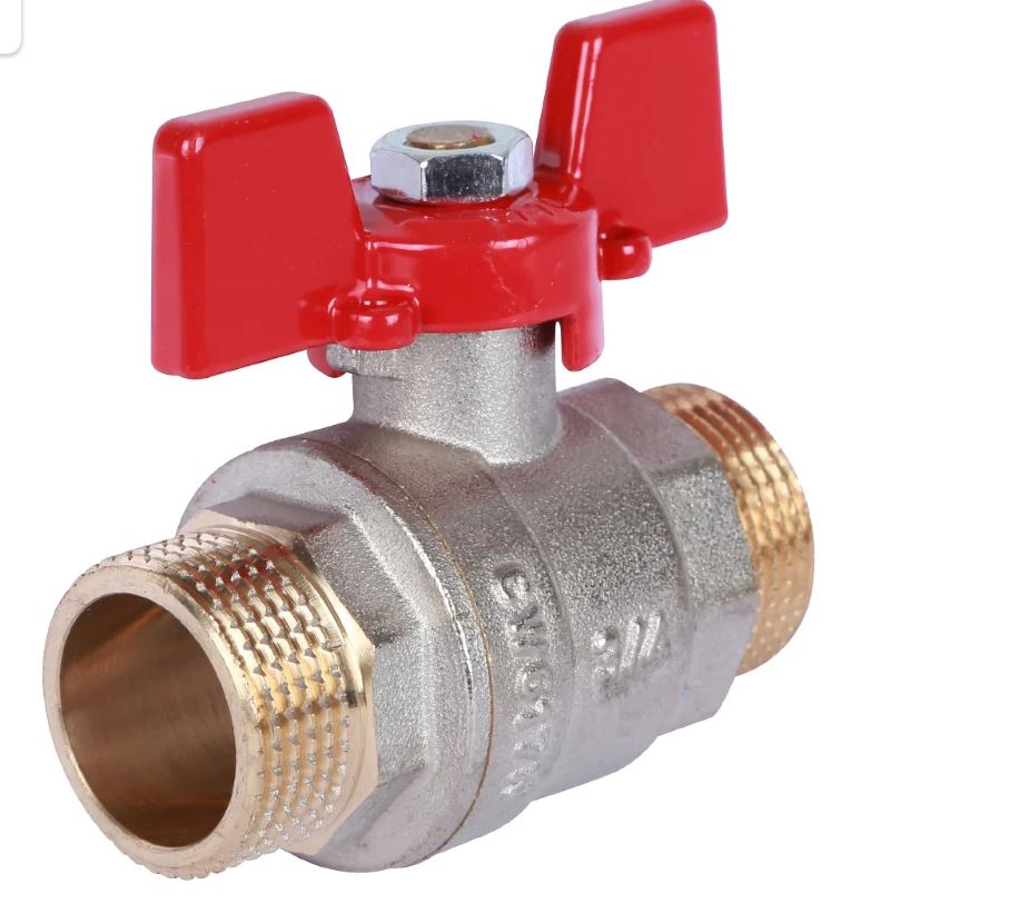 Кран шаровой 3/4" НР-НР бабочка ROMMER