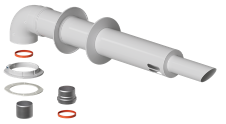Комплект дымохода АНТИЛЕД 60/100 L750мм(раб.длина) FB/Navien S/C/E/Baxi ECO Nova/Лемакс ( труба режется)