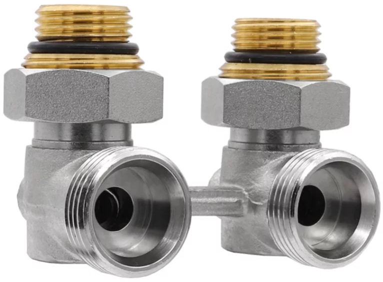Узел нижнего подключения для радиатора угловой 1/2" х 3/4" EK шаровый ViEiR (48/4) (VR309)