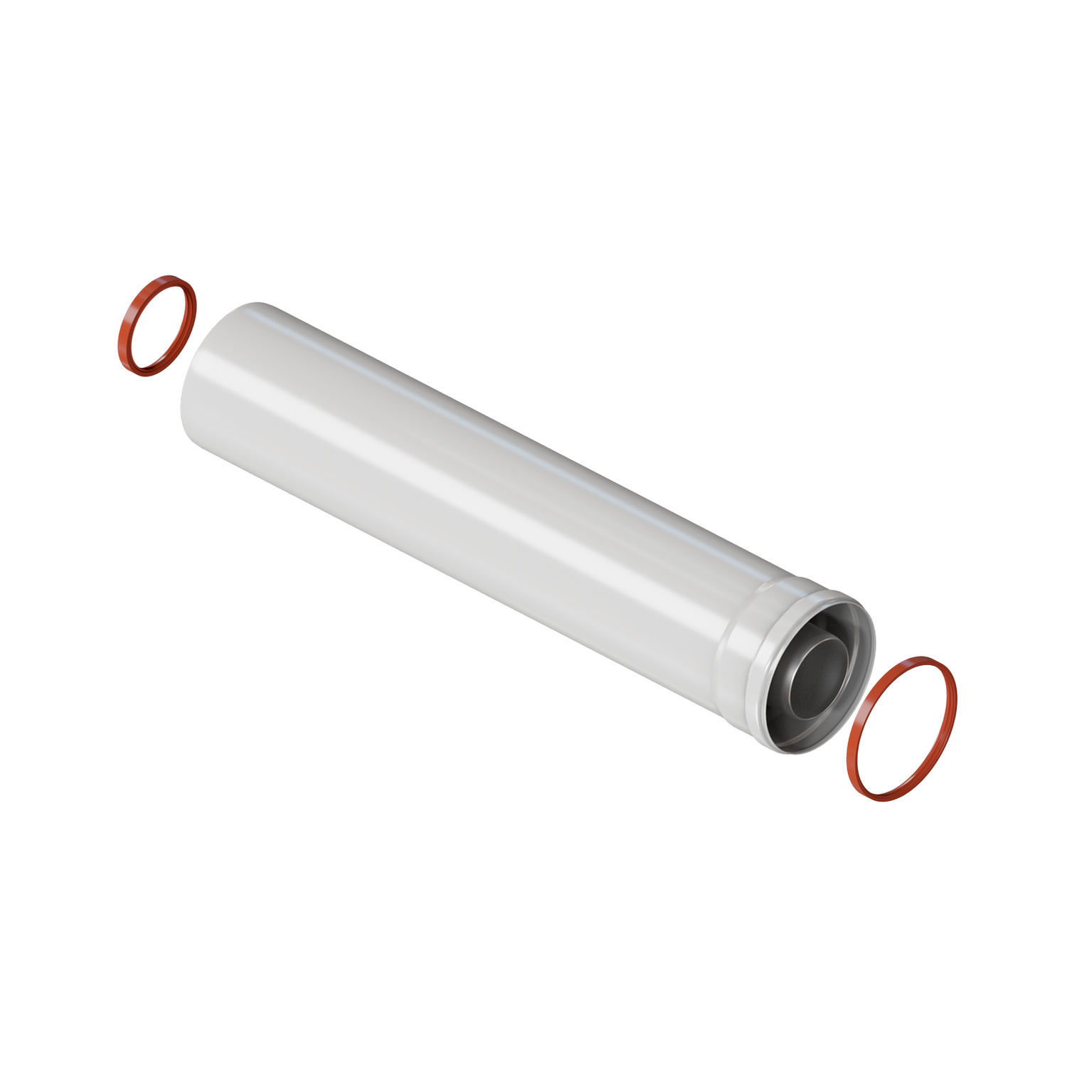 Удлинитель дымохода коакс. раструбн. 60/100 L 500 (20 шт/уп) ThermaTron АНАЛОГ артикула Y-05M