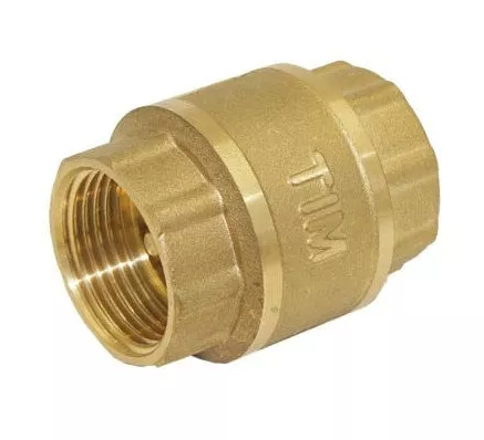 Клапан обратный с латунным штоком 1/2" г/г (усиленный) TIM