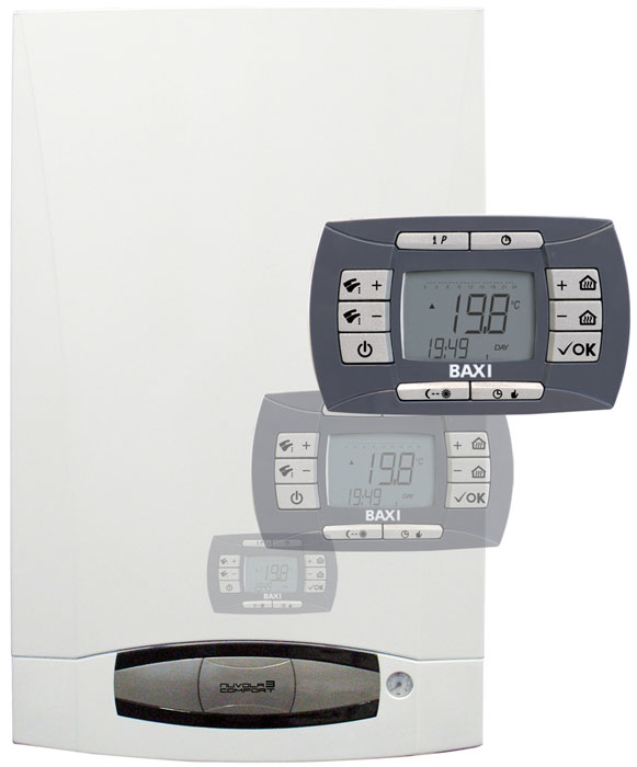 Котел настенный газовый Baxi NUVOLA-3 Comfort 280 i АТМО с бойлером на 60 л.