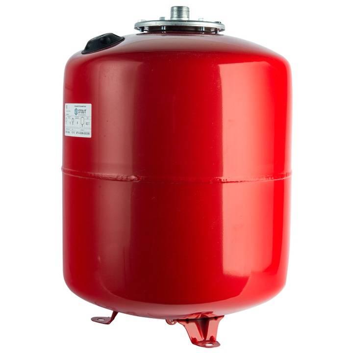 Расширительный бак 100 л, 1" красный STOUT