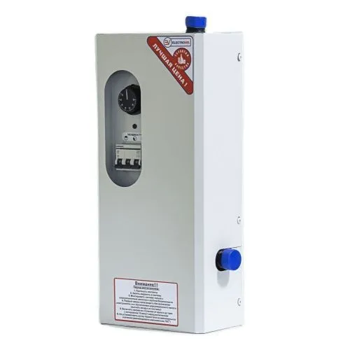 Котел электрический  9 кВт (380) боковой вход, клавиши ElectroVel ТЭН черн.сталь