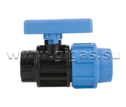 Кран шаровый ПНД 32х1'' ВР АКВА