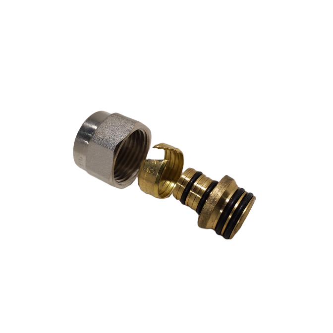 Фитинг коллекторный 16 (2,0) мм х 1/2" Конус для металлопластиковой трубы TIM