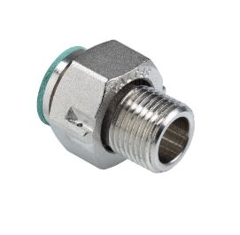Полусгон с накидной гайкой 1/2"-3/4" для счётчика воды (плоская прокладка) Valtec