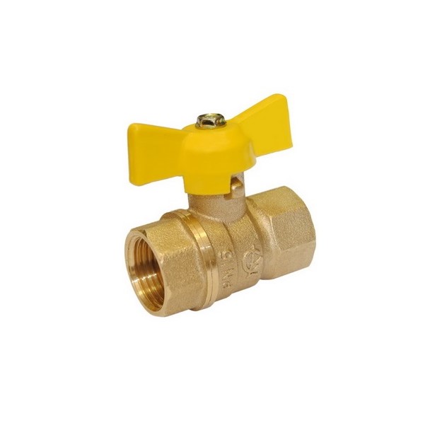 Кран шар. для газа 1/2" (15") г/г бабочка 11б27п ГАЛЛОП (60шт/уп)