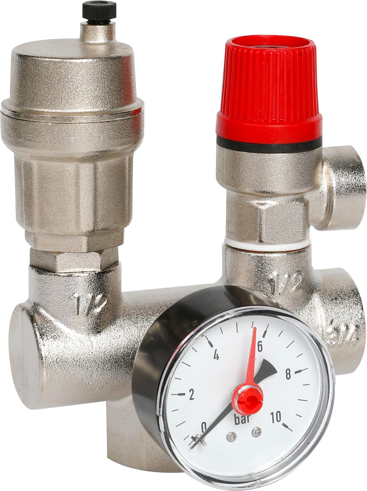 Группа безопасности котла 1" 3 бар проходная Sibio