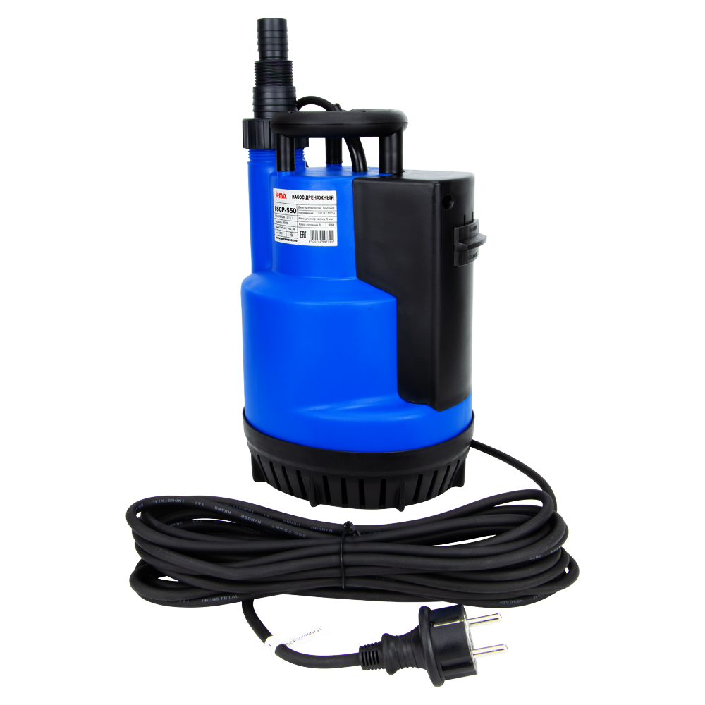 Насос погружной дренажный 11/9 JEMIX пластик мощность 750Вт ( старый артикул FSCP-750)