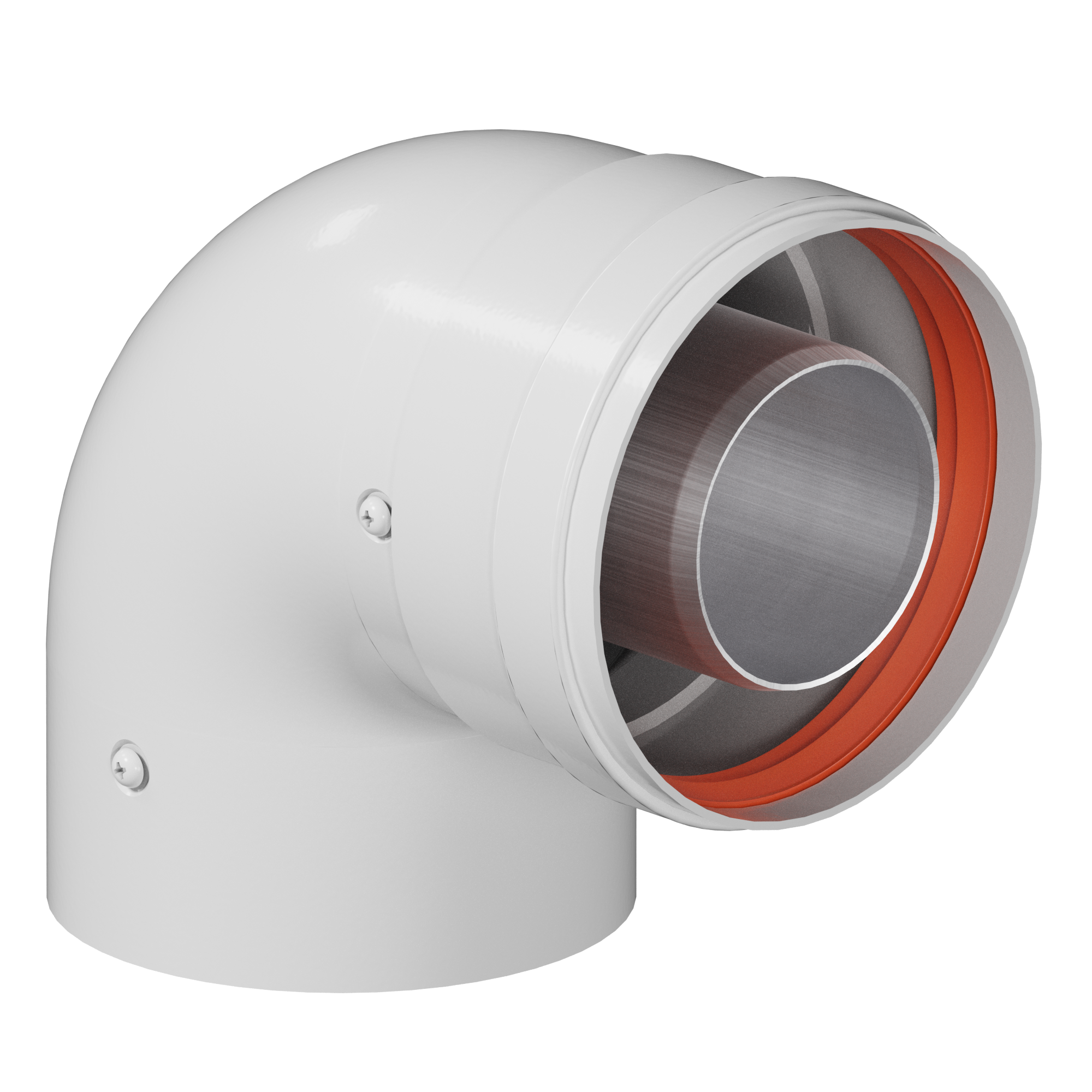 Отвод промежуточный D60/100 угол 90гр раструбный (однонаправленный) KRATS 