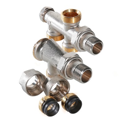 Узел термостатический для нижнего подкл. радиатора (комплект) 1/2" х 100% х 3/4" ЕК Valtec