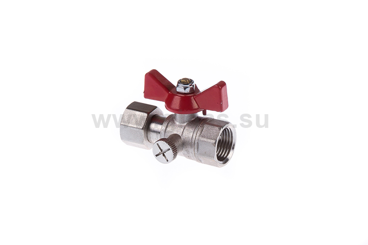 Кран шаровой для подключения манометра с накидной гайкой 1/2"x1/2" ВН-ВН Valtec
