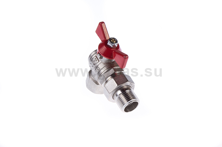 Кран шаровой угловой с американкой 1/2" ВН-НР бабочка BASE Valtec (уп.16/160)