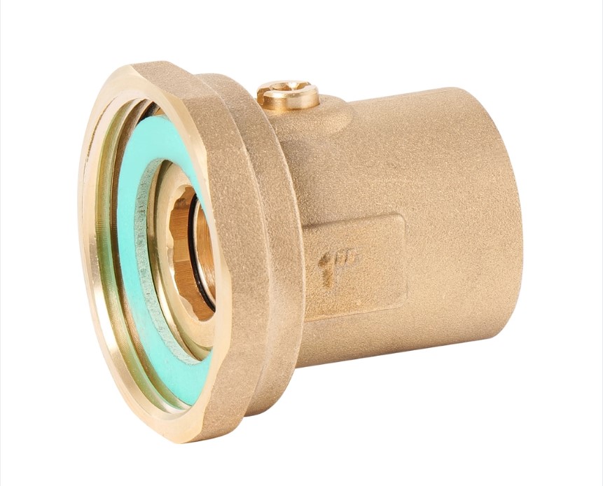 Соединение с накидной гайкой 1 1/2″ х 1″, со встроенным шаровым краном VIEIR