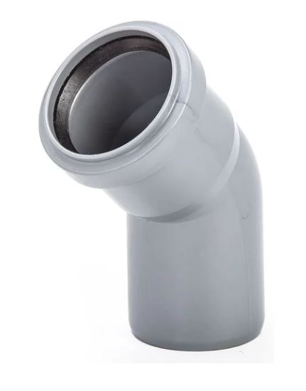 Отвод ПП D 050*30º Серый Стандарт Lammin (180шт/упак)