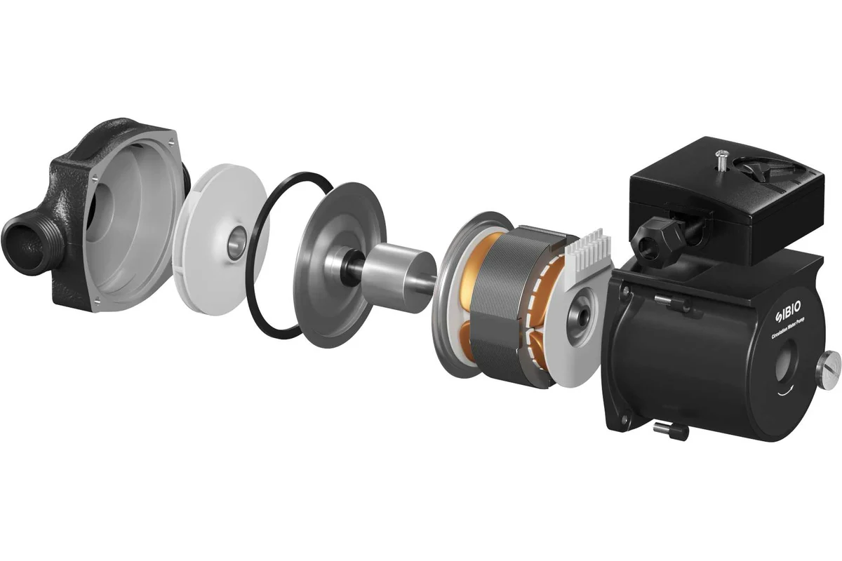 Насос циркуляционный 32/8-180мм Sibio с гайками, кабель, медная намотка (4шт/уп)