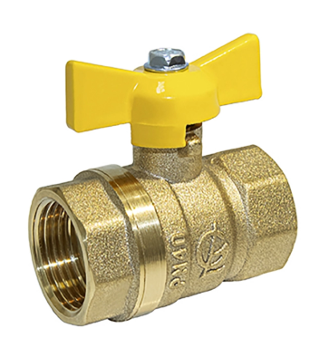 Кран шар. для газа 3/4" (20") г/г бабочка 11б27п ГАЛЛОП (50шт/уп)