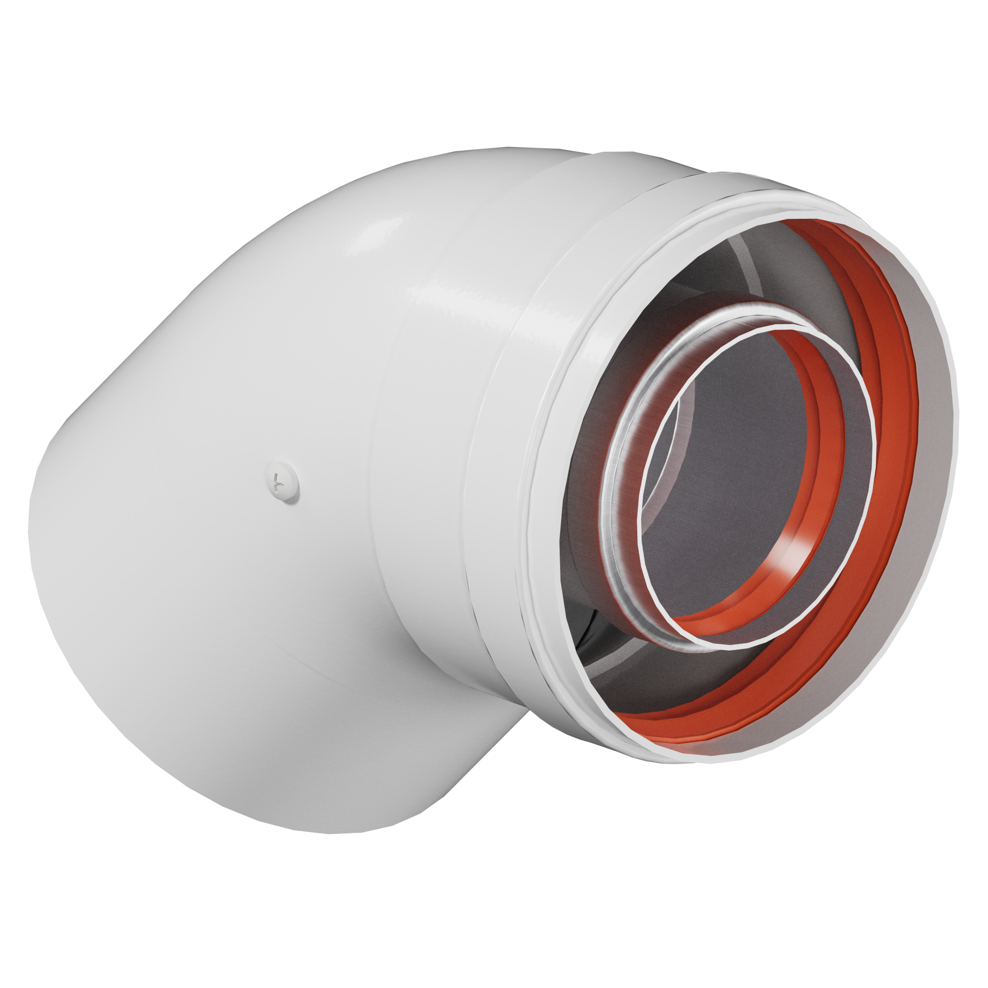 Отвод промежуточный D60/100 угол 45гр раструбный (наружный диаметр мама/папа) KRATS  (К)