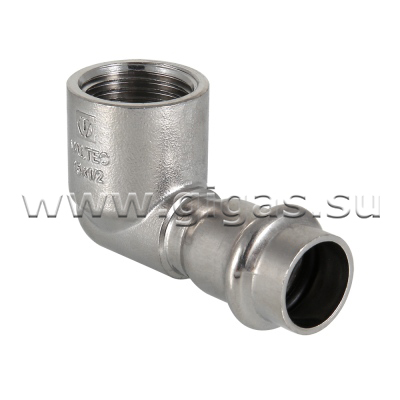 Угольник - пресс нерж. сталь с нар. р. 15 х 1/2'' (уп.5/130)