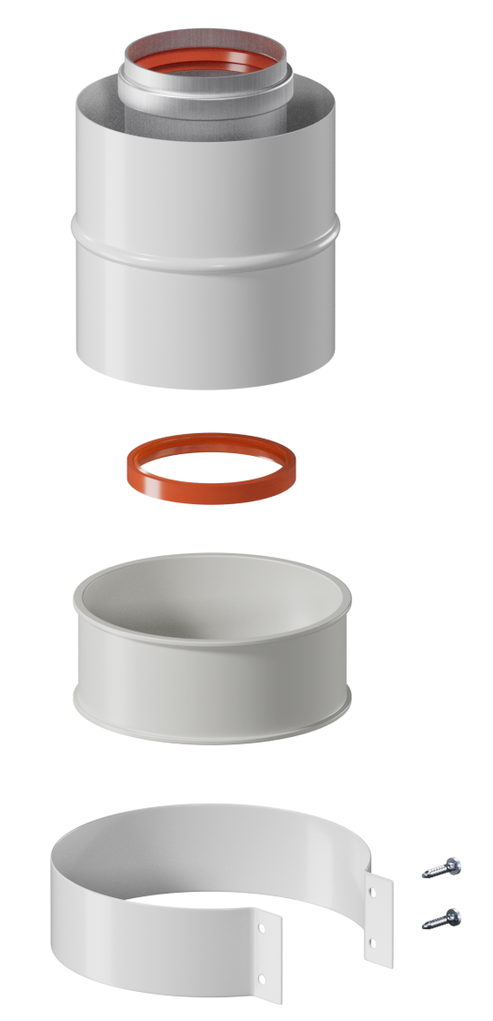 Адаптер вертикальный коакс. 60/100 (Baxi (кроме ECO Nova/Classic), Viessmann, Kiturami, Mizudo, Bere