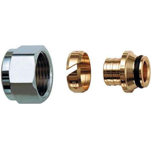 Фитинг коллекторный 16 (2,0) мм х 3/4" Евроконус для пластиковой трубы TIM ( в уп 288 шт)