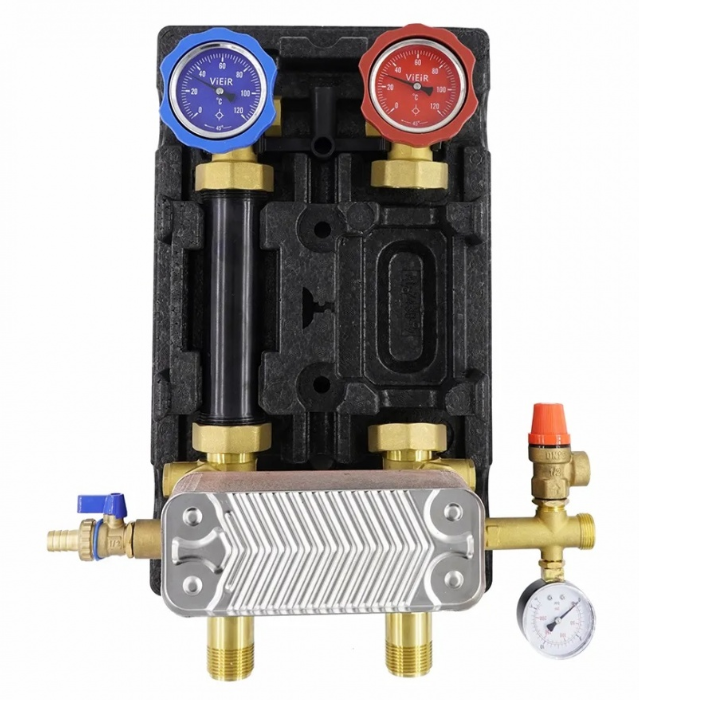 Насосная группа с теплообменником, 1", без насоса VIEIR