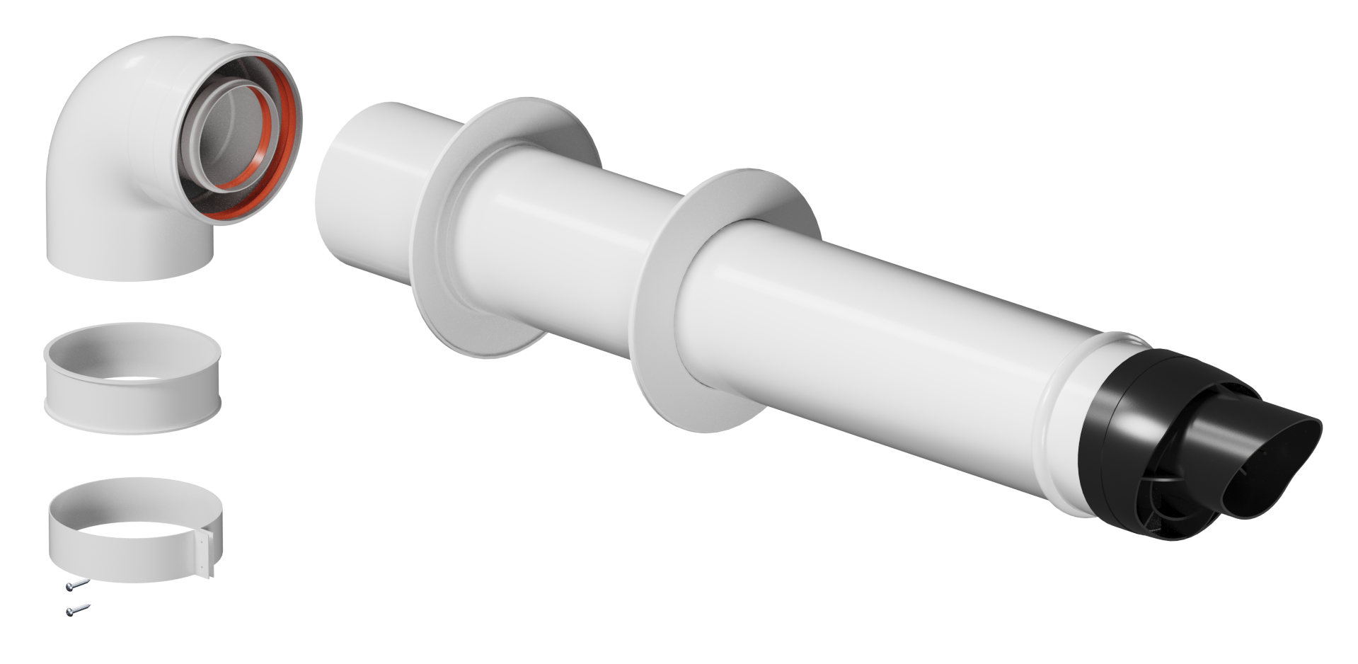 Комплект коаксиального дымохода D80/125 KRATS (К)