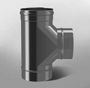 Тройник 87 гр. ТРМ(М)-Р D180 AISI 430 (0,8 мм) ТиС Врезка папа