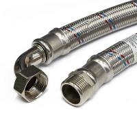 Гибкая подводка 1 50см вн.-нар.Гигантс латунной гайкой, угловая