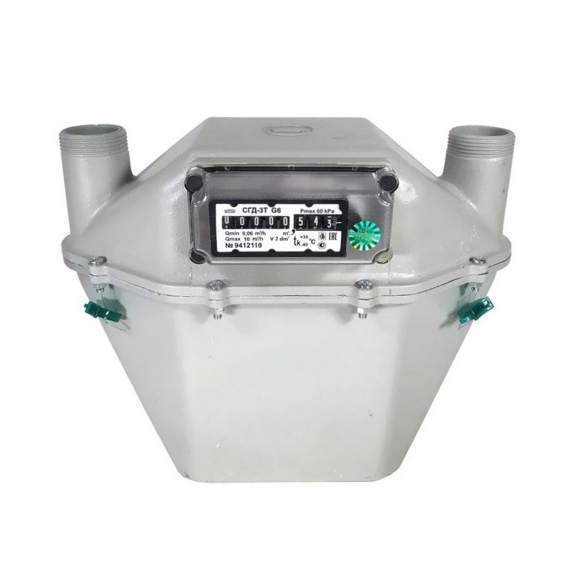 Счетчик газа бытовой СГД-3Т-2-2 G6T (м\о 250мм, резьба 32, без адаптеров) правый2026