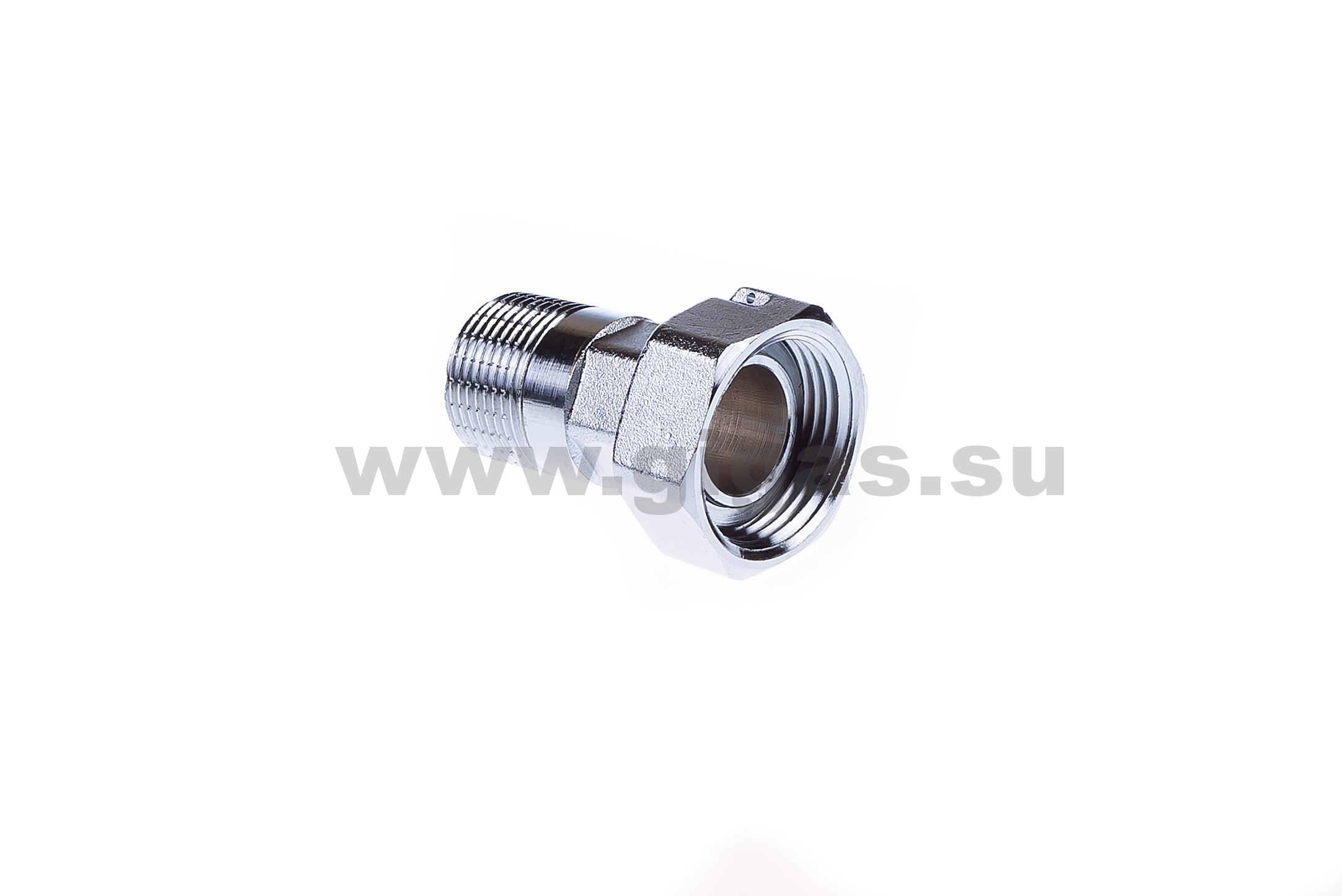 Полусгон с накидной гайкой 1/2"-3/4" для счётчика воды (плоская прокладка) Valtec (НЕТ У ПОСТАВЩИКА)