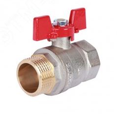 Кран шаровой 1" ВН-НР бабочка ROMMER 