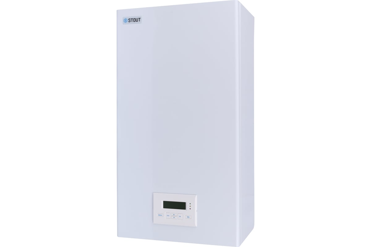 Котел Электрический 9 кВТ STOUT PLUS 1к настенный 220/380В ( OpenTherm, Wi-Fi, Алиса)