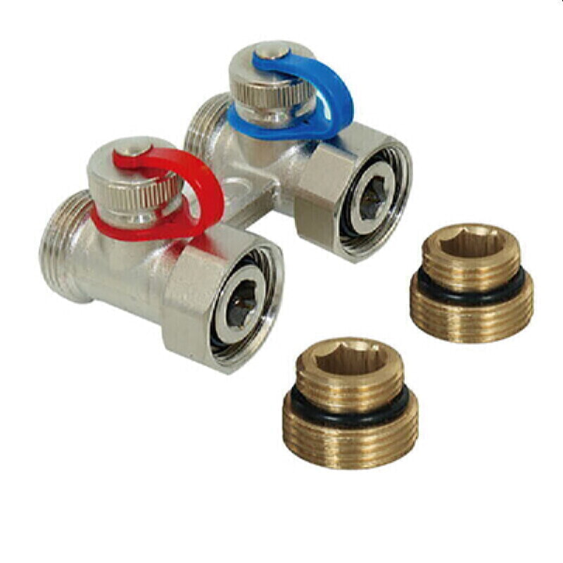 Узел нижнего подключения для радиатора прямой 1/2" х 3/4" EK вентильный TIM