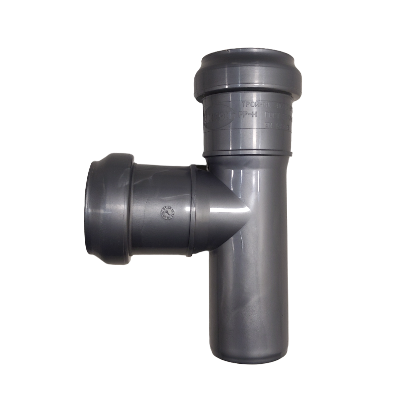 Тройник ПП D 050/050*87º СИНИКОН Серый Стандарт (20шт/упак)