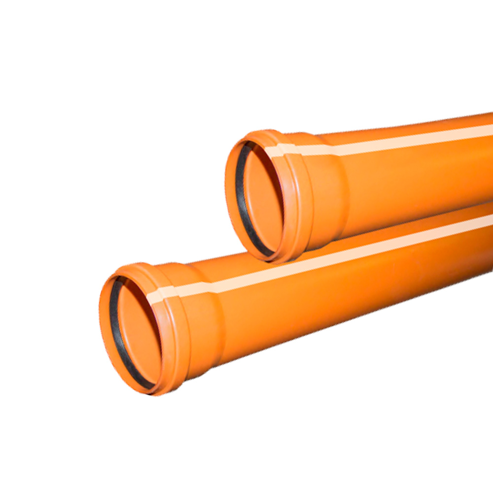 Труба ф110 с раструбом L=3 м рыжая нар.канализ.толщ.ст.3.4 (10) VALFEX