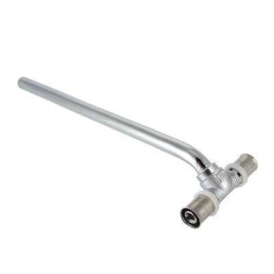 Тройник радиаторный пресс с хром.трубкой 15 мм, 20х15х20