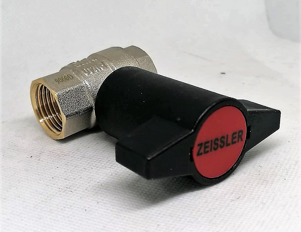Кран шаровой 3/4" ВН-ВН бабочка (удлиненный шток) Zeissler