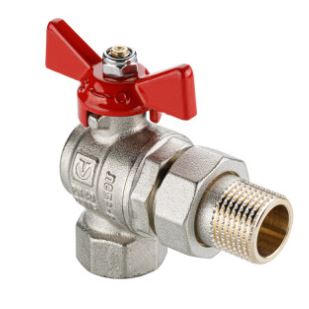 Кран шаровой угловой с американкой 1/2" ВН-НР бабочка BASE ГОСТ Valtec (уп.16/160)