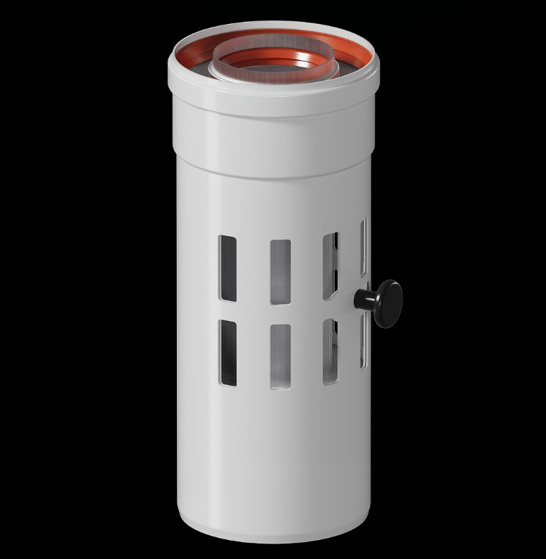 Стабилизатор тяги с задвижкой D60/100 для забора воздуха алюминий KRATS  