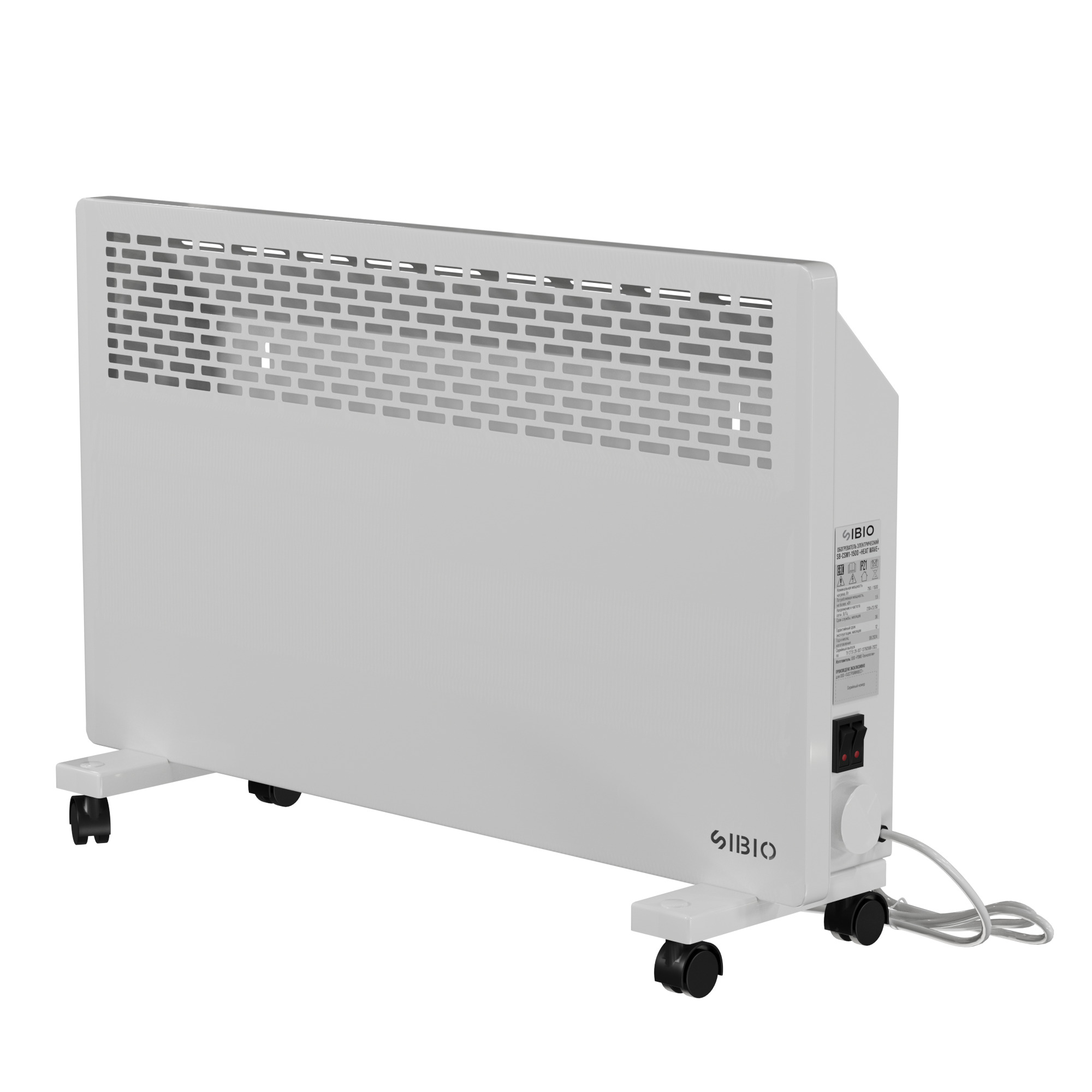 Конвектор электрический Sibio SB-CSM1-1500 W Heat wave (белый)
