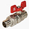 Кран шаровой с американкой 1/2'' ВН-НР бабочка STOUT (EPDM)