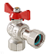 Кран шаровой угловой с накидной гайкой 1/2'' ВН-ВН бабочка BASE Valtec
