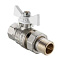 Кран шаровой с американкой 3/4" ВН-НР бабочка белая BASE ГОСТ Valtec (уп.7/84)