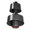 Оголовок с ветрозащитой D 60/100 черный KRATS 